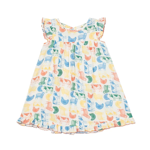 Girls' Mabel + Honey Barnyard Babe Babydoll Dress 2T Chickens