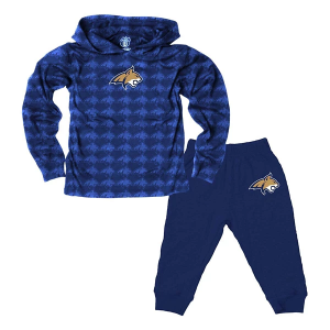 Wes and Willy Baby Montana State Bobcats All-Over Print Sweatshirt & Pant Set