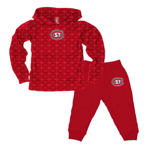 Wes and Willy Baby St. Cloud State Huskies All-Over Print Sweatshirt & Pant Set