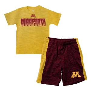 Wes and Willy Toddler Minnesota Golden Gophers Blocky T-Shirt & Short Set