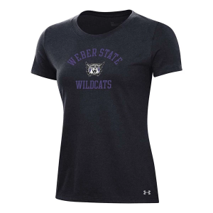 Under Armour Women's Weber State Wildcats Arched Logo Performance Cotton T-Shirt