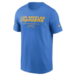 Los Angeles Chargers Nike 2025 Sideline Team Issued T-Shirt 2XLarge Light Blue