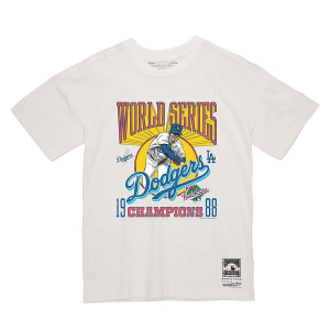 Los Angeles Dodgers WS Champs T-Shirt Small Cream