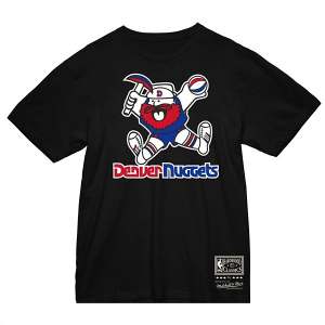 Denver Nuggets Basic Logo Mitchell and Ness T-Shirt Medium Black
