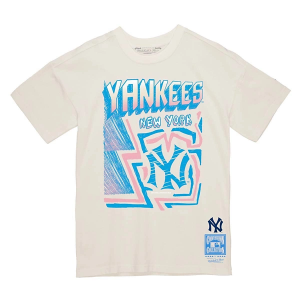 New York Yankees Sidewalk Sketch T-Shirt Small Cream