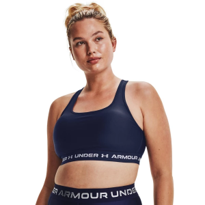 Women's Under Armour Volleyball Crossback Mid Sports Bra Small Midnight Navy