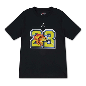 Kids' Jordan Customized Air 23 Flame T-Shirt Large Black