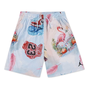 Kids' Jordan Essential SMR AOP Mesh Shorts 6 White
