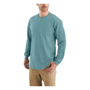 Men's Carhartt Loose Fit Heavyweight Graphic Long Sleeve T-Shirt 2XLarge Tall Summer Blue Heather