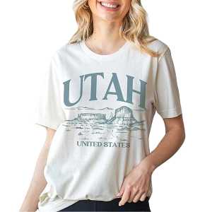 Women's Blume & Co Utah Illustration T-Shirt Medium Ivory