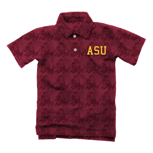 Arizona State Sun Devils Wes and Willy All-Over Print Toddler Polo 4T Wine