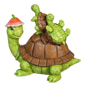 Evergreen Enterprise 7in Turtle with Kids Statue