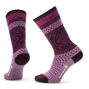 Women's Smartwool Everyday Full Cushion Popcorn Snowflake Pattern Singles Crew Socks XLarge Meadow Mauve