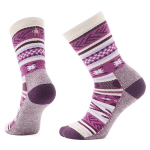 Adult Smartwool Everyday Full Cushion Cozy Cabin Games Singles Crew Socks XLarge Meadow Mauve