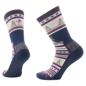 Adult Smartwool Everyday Full Cushion Cozy Say It Ain't Snow Singles Crew Socks XLarge Purple Iris