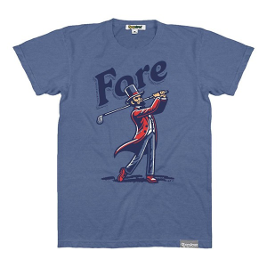 Men's Tipsy Elves Fore T-Shirt 2XLarge Blue