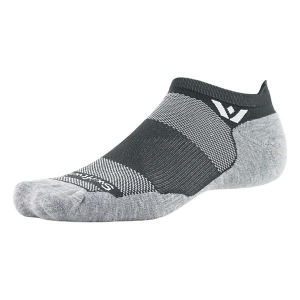 Men's Swiftwick Maxus No Show Running Socks Medium Grey Singles