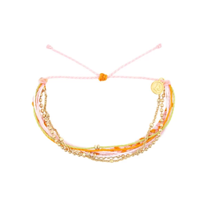 Pura Vida Laguna String and Chain Gold Bracelet
