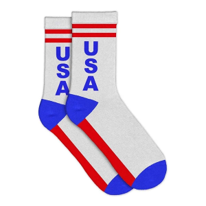 Men's Tipsy Elves Retro USA Low Socks One Size Red White Blue 1