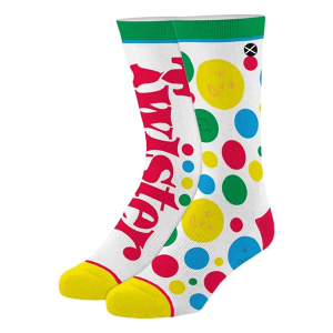 ODD SOX Twister Crew Socks Youth Large White Singles