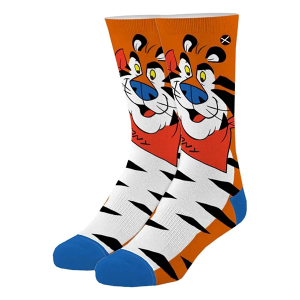 ODD SOX Tony Crew Socks Youth Large Orange/Blue Singles