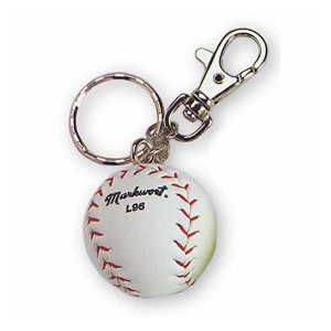 Markwort Logo White Baseball Keyring