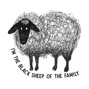 MN Nice Enough Black Sheep Sticker Sticker