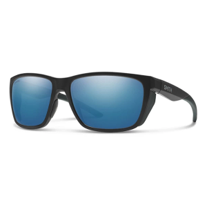 Men's Smith Longfin Polarized Sunglasses Matte Black/Blue Mirror