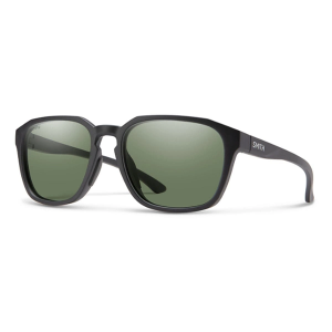 Men's Smith Contour Polarized Sunglasses Matte Black/Polarized Grey Green