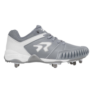 Women's RIP-IT Ringor Flite Pitching Metal Softball Cleats 9.5 Charcoal/White