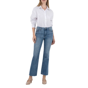 Women's KUT from the Kloth Kelsey Fab Ab Ankle Flare Jeans Brace 14 28