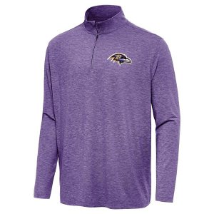 Baltimore Ravens Antigua Hunk 1/4 Zip 2XLarge Dark Purple Heather