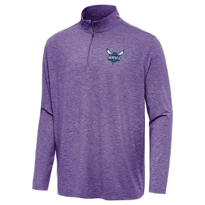 Charlotte Hornets Antigua Hunk 1/4 Zip 2XLarge Dark Purple Heather