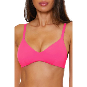 Women's Becca Audrey Reversible Swim Bikini Top Contemporary Large Punch/Coral Rose