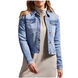 Women's Tribal Fancy Denim Jacket XLarge Light Vintage