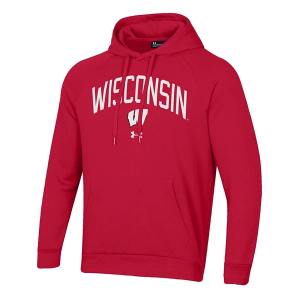 Under Armour Wisconsin Badgers Arched Rival Fleece Hoodie