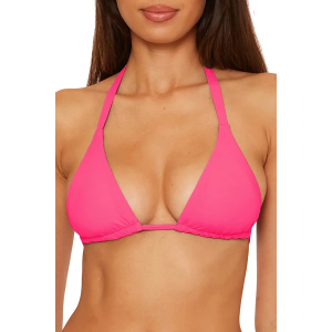 Women's Becca Cheryl Reverse Tri Swim Bikini Top Contemporary Large Punch/Coral Rose
