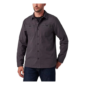 Men's Lucky Brand Slub Canvas Long Sleeve Button Up Shirt Large Iron