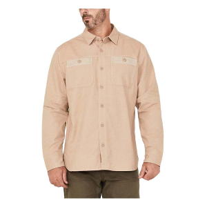 Men's Lucky Brand Slub Canvas Long Sleeve Button Up Shirt XLarge Trench Khaki