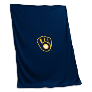 Logo Brands Milwaukee Brewers Sweatshirt Blanket