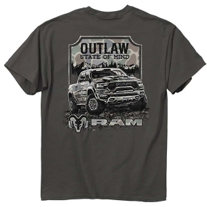 Men's Jedco Ram Outlaw Camo T-Shirt Medium Charcoal