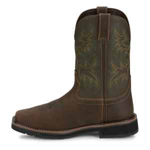 Men's Justin Brands Keavan 11" Met Guard Steel Toe Work Boots Outdoor 7 Dark Brown