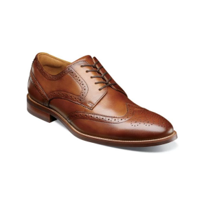 Men's Florsheim Rucci Wingtip Dress Shoes Wide 14 Cognac
