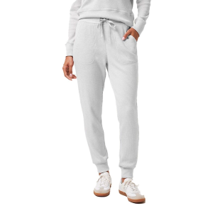 Women's TravisMathew Long Weekend Golf Joggers Large Heather Light Grey Regular