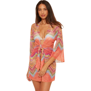 Women's Becca Summer Sunrise Shirt Swim Cover Up Large Multi