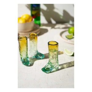 Kalalou Recycled Glass Boot Shot Glass