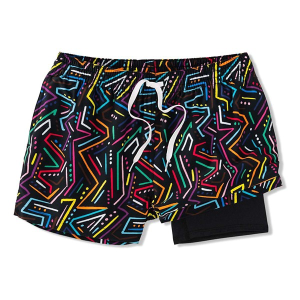 Men's Chubbies Lined Classic 4" Swim Trunks XLarge The Zig Zaggers