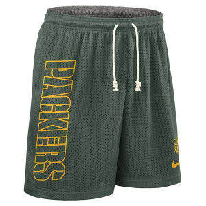 Green Bay Packers Nike Reverse Knit Shorts Medium Fir