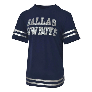 Women's Dallas Cowboys Lauren James Coaches T-Shirt Medium Navy