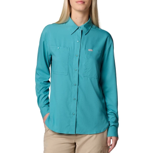 Women's Columbia Silver Ridge Utility Long Sleeve Button Up Shirt XSmall Teal